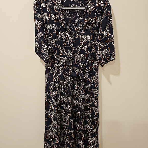 Sugarhill Shirt Dress Dessie With Leopard Spots Size 14 Excellent Condition - Picture 4 of 10